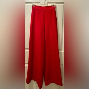 Zara Red Wide-leg pants